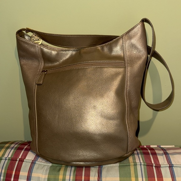 The Sak Gold Leather Shoulder Bag - Picture 5 of 14